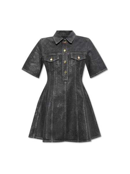 Sukienka jeansowa Ganni czarna