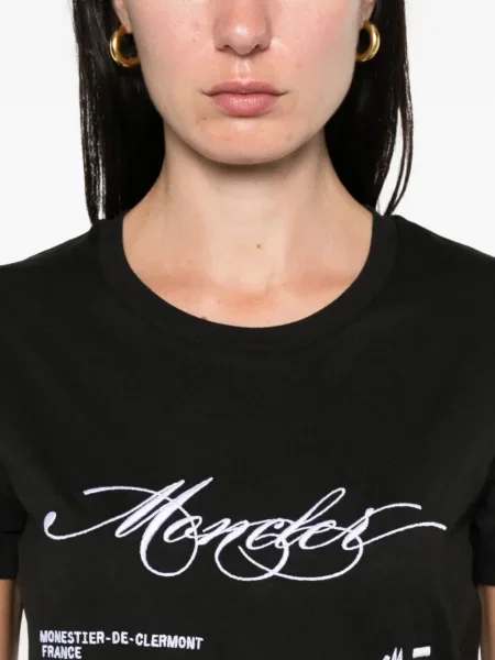 Tricou Moncler cu broderie negru