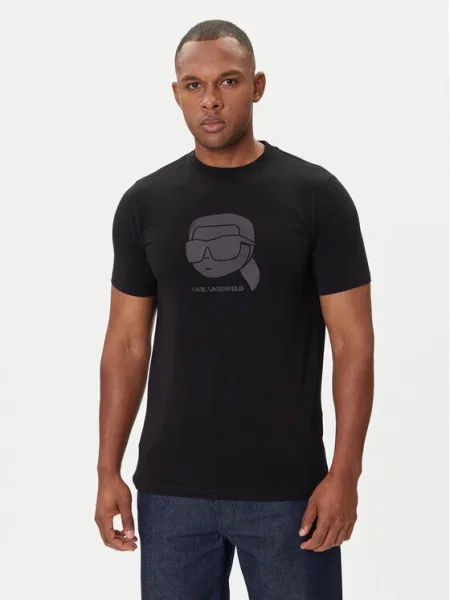Karl Lagerfeld tricou cu imprimeu negru