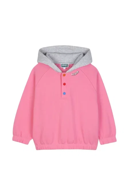 Bluza z kapturem dziecięca Kenzo różowa