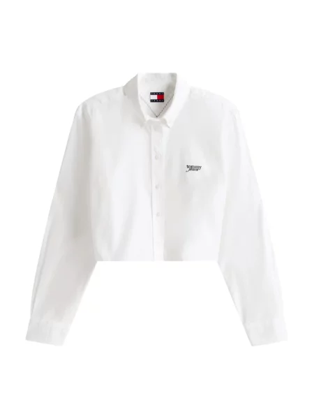 Tommy Jeans Bluzki i koszule Kobieta S TJW Reg Crop Stripe biały