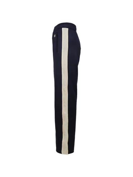 Pantaloni Wales Bonner cu dungi alergare cu autograf albastru