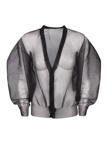 Przezroczysty kardigan Issey Miyake czarny