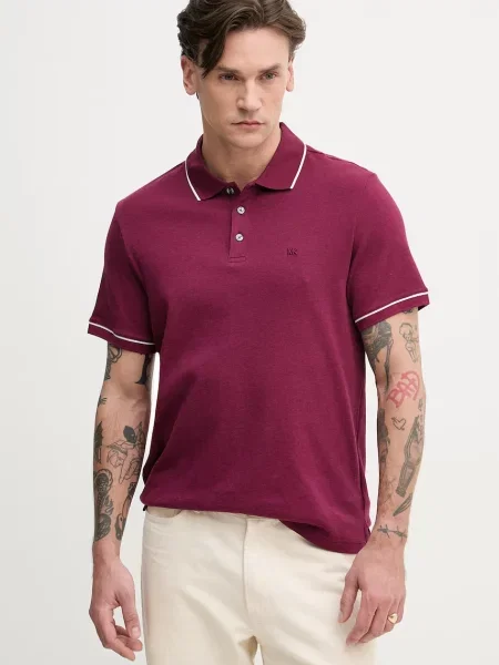 Tricou polo Michael Kors bordo