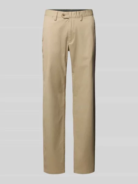 Chinos w kroju regular fit z francuskimi wpuszczanymi Christian Berg Men