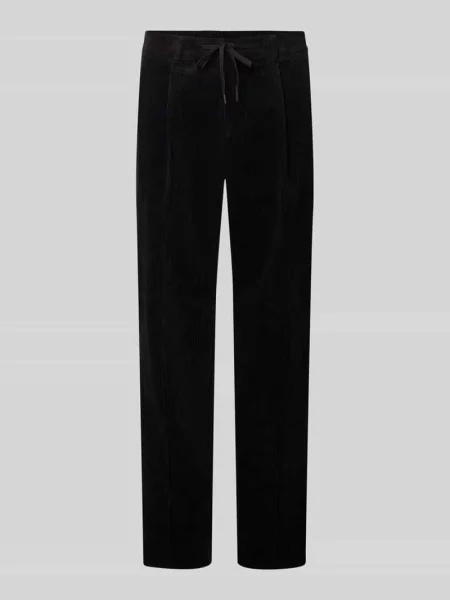 Spodnie sztruksowe o kroju regular fit z czystej bawełny model LEROY' Selected Homme czarne