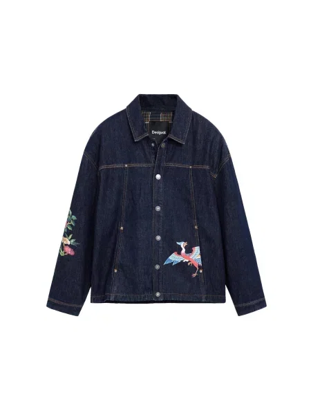 Desigual Geacă de primăvară-toamnă albastru deschis / albastru închis / roșu pepene alb