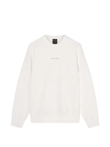 Pulover Armani Exchange cu autograf alb