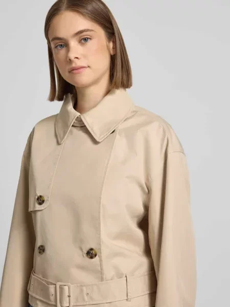 Trencz o kroju relaxed fit z mieszanki bawełny Tommy Jeans beżowy