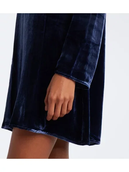 Rochie Asceno de catifea albastru