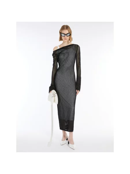 Sportmax sukienka Grado maxi dopasowana czarny