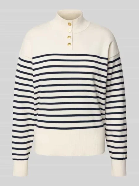 Sweter o kroju regular fit z mieszanki bawełny Tommy Hilfiger biały