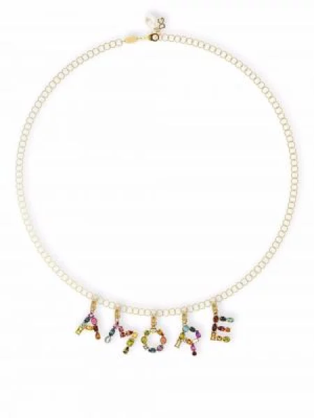 Přívěsek Dolce & Gabbana Rainbow s kamínky žlutý