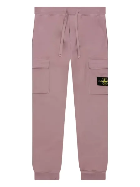 Pantaloni cargo Stone Island din fleece cu strasuri roz
