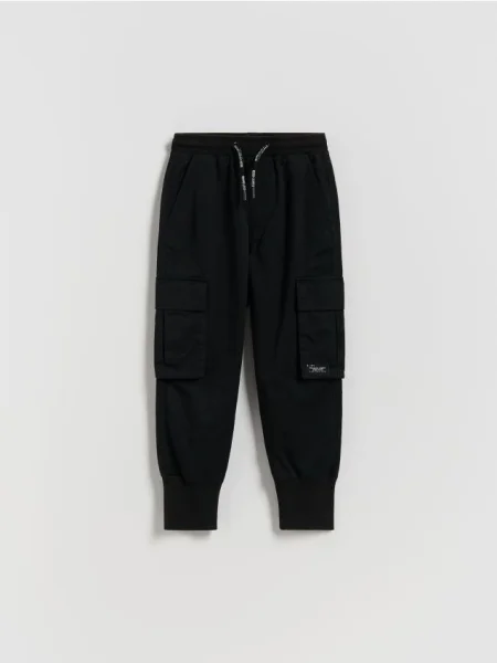 Reserved Pantaloni jogger cargo negru