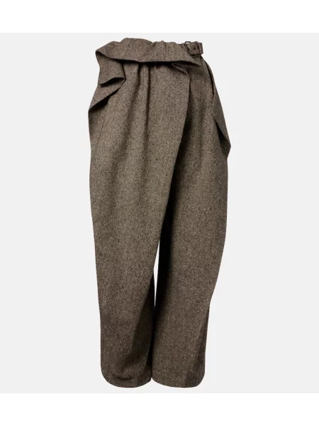 Pantaloni Jw Anderson de lână maro