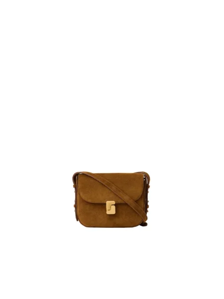 Torebka crossbody Soeur zamszowa brązowa