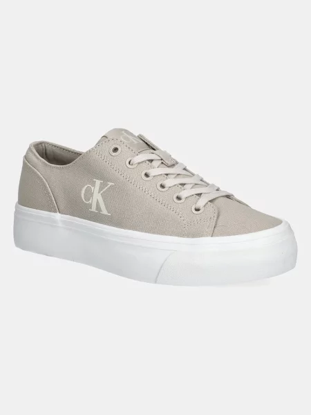 Ниски кецове Calvin Klein Jeans VULC FLATFORM LOW CV MG бежово