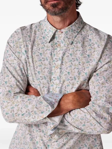 Cămașă Ps Paul Smith cu model floral alb