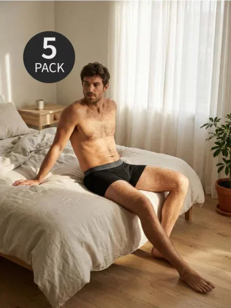 Sinsay bokserki Long 5 pack czarny