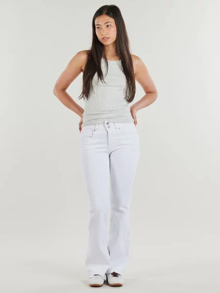 Džínsy so strihom ku čižmám Pepe Jeans rozšírené modrá