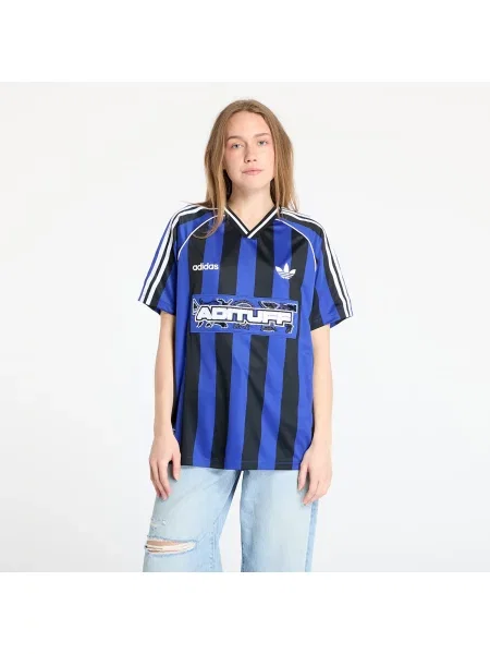 Koszulka Adidas Originals z dżerseju z koralikami czarna