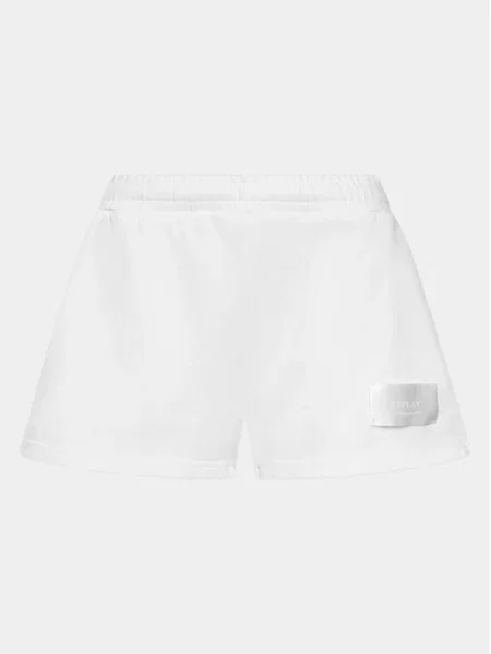 Replay Pantaloni scurți sport alb