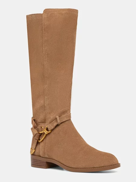 Steve Madden cizme din piele întoarsă Xtreme cu plat maro