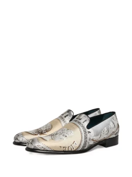 Loafers Dolce & Gabbana s potiskem šedé