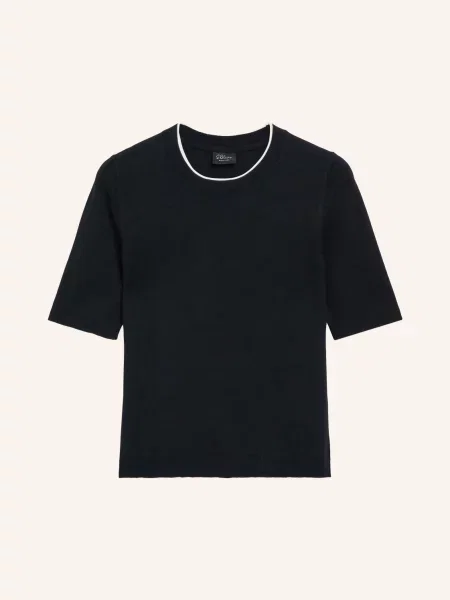 S.Oliver Black Label Úpletové Tričko černá bílá