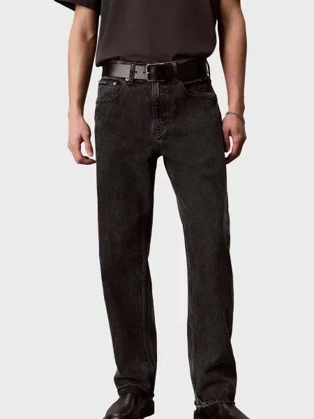 Джинси Calvin Klein Jeans з камінням чорні