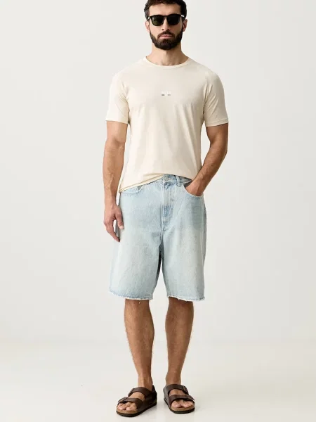 BOSS tričko pánske T-Shirt RN Slim Fit béžová
