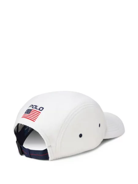 Hímzett fleece baseball sapka Polo Ralph Lauren fehér
