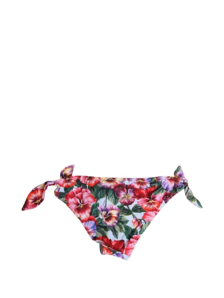 Φλοράλ μπικίνι Dolce & Gabbana με σχέδιο γραβάτες λευκό