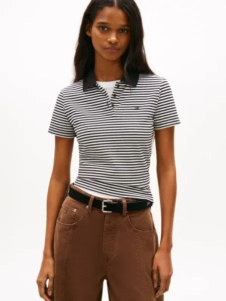Tommy Jeans Polo ESSENTIAL negru