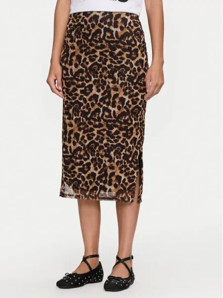 JDY Спідниця-міді Lea коричневий