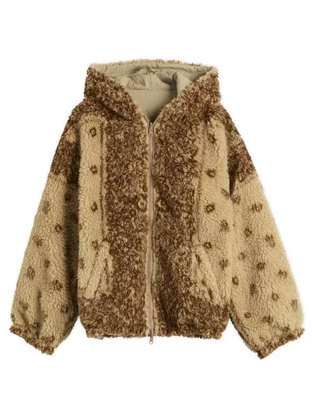 Bluza z kapturem Nomarhythm Textile beżowa