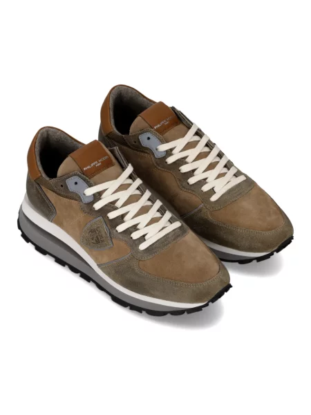 Buty do biegania Philippe Model zamszowe do biegania brązowe