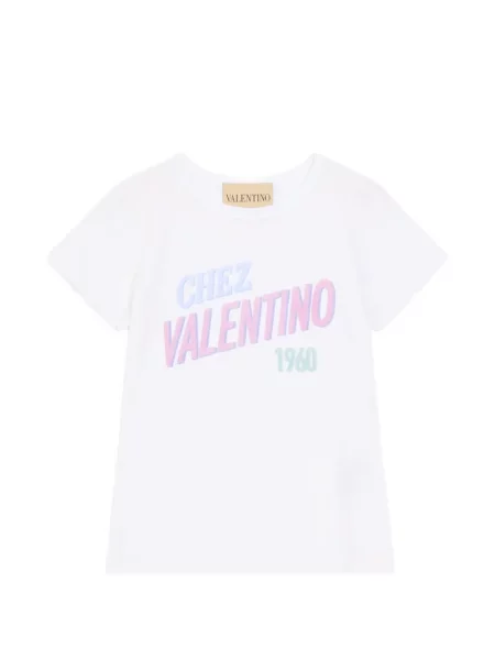 Tricou Valentino Garavani cu imagine din jerseu alb