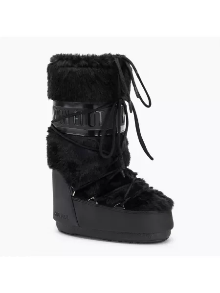 Śniegowce Moon Boot Icon Faux Fur black | WYSYŁKA W | 30 DNI NA ZWROT czarne