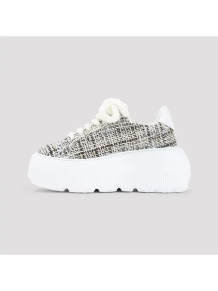 Sneakersy Casadei skórzane beżowe