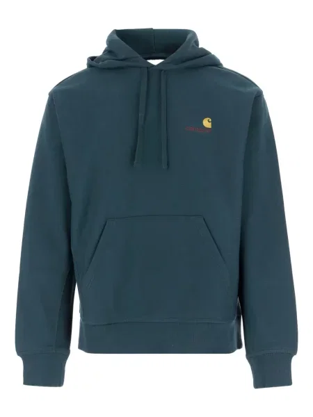 Hanorac cu glugă Carhartt Wip cu broderie albastru