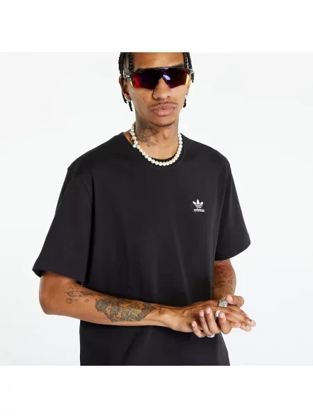 T-shirt adidas Back+Front Trefoil Boxy Tee Black/ White L czarna