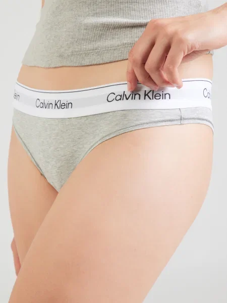 Calvin Klein Underwear Nohavičky svetlosivá / čierna biela
