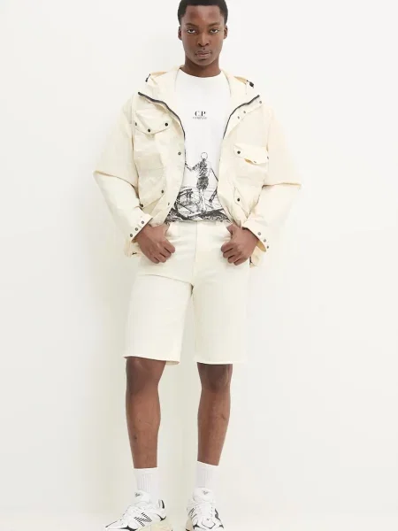 Tommy Jeans szorty jeansowe beżowy