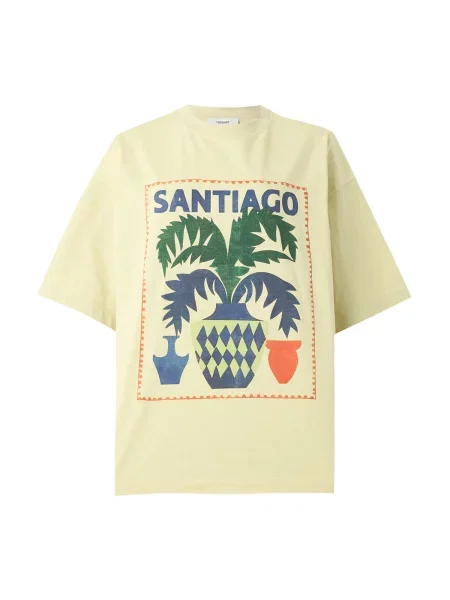 TOPSHOP Tricou LAVA SANTIAGO bleumarin / deschis / verde / portocaliu galben