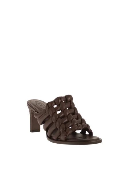 Klapki Tod's skórzane brązowe