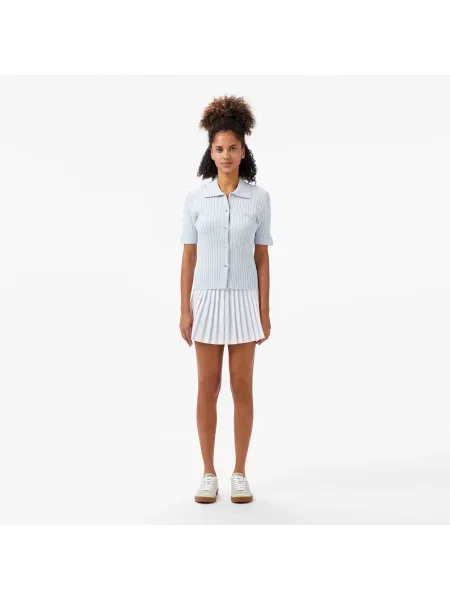 Lacoste Sweter Z Krótkim Rękawem niebieski
