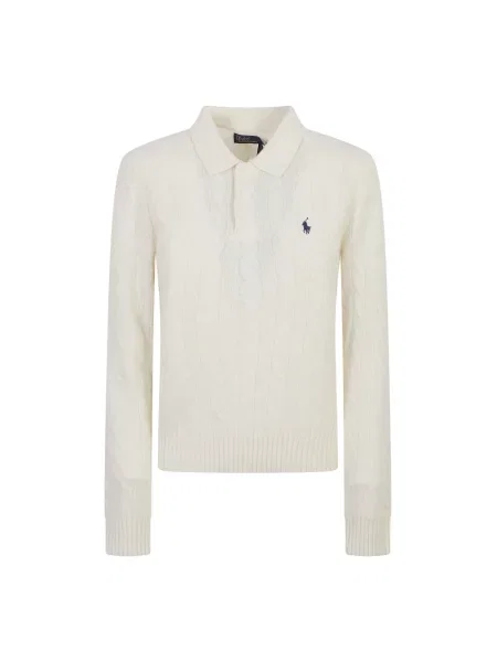 Sweter Ralph Lauren z kaszmiru biały