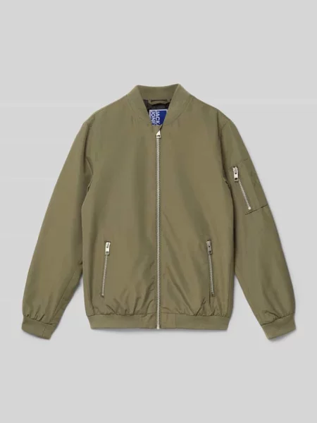 Bomberka z zapinanymi na błyskawiczny Jack & Jones oliwkowy